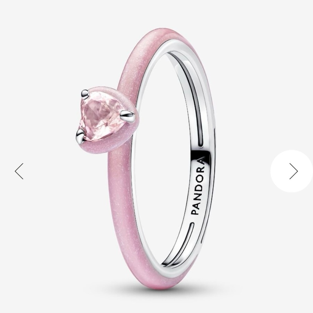 Elegant Pink Heart Ring